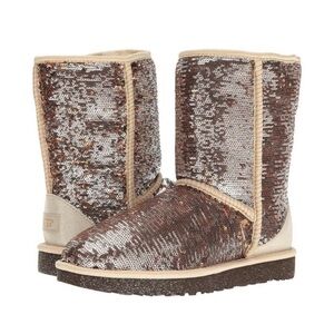 UGG Sparkles Sequin Classic Boots in Champagne, sz 7